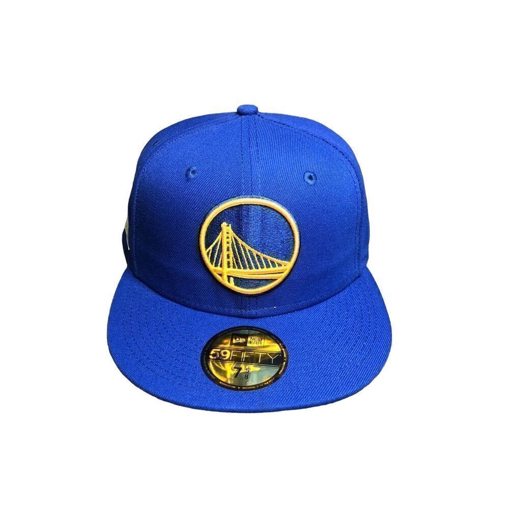 New Era Golden State Warriors Pop Citrus 59FIFTY Fitted Cap Hat Size 7 5/8